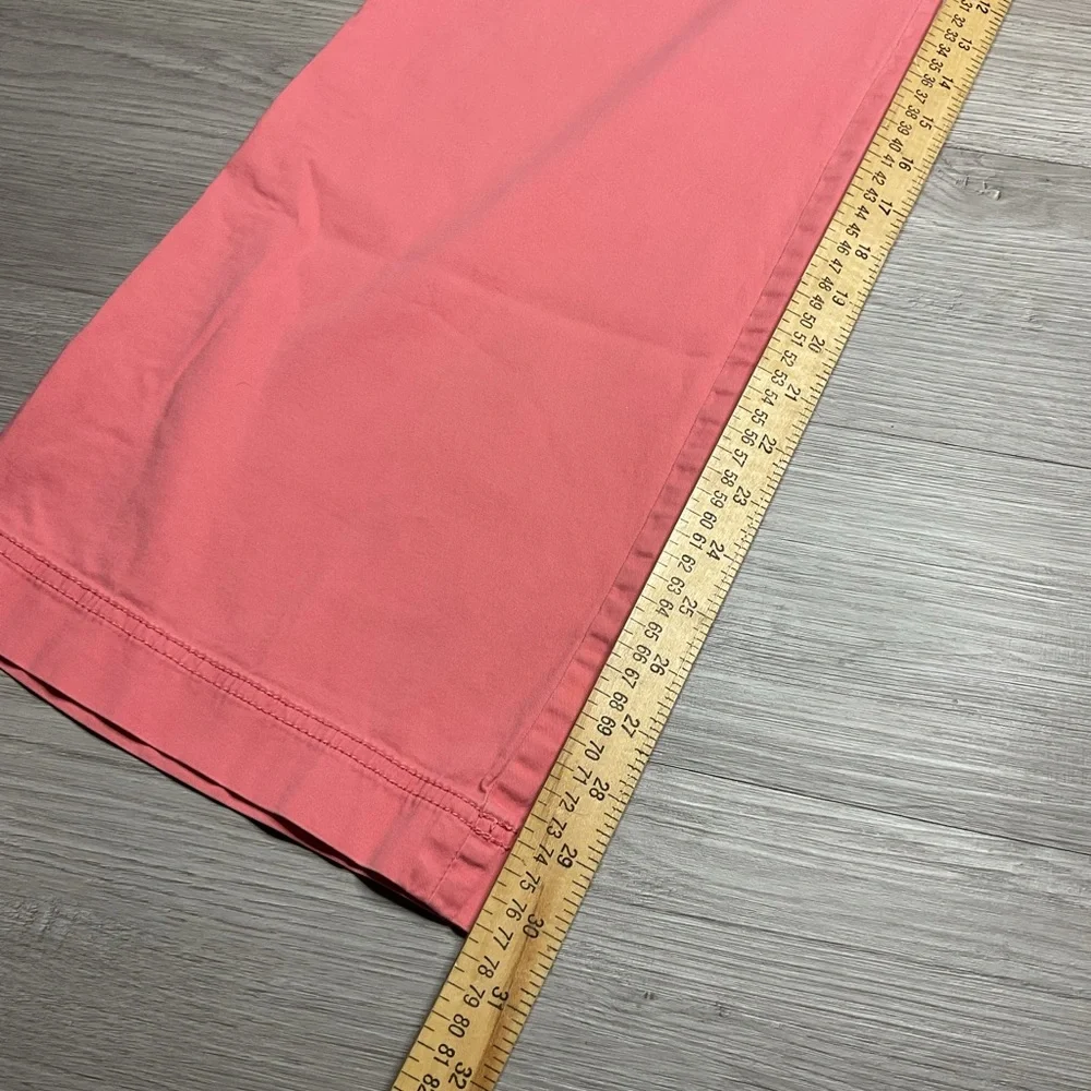 LOFT Signature Chino Pants Womens 12 Coral Pink Straight Leg Mid‎ Rise Trousers
